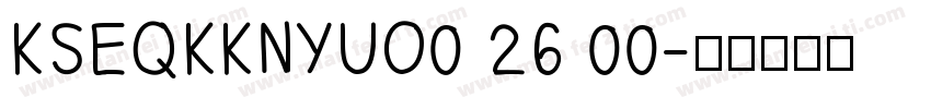 KSEQKKNYUO0 26 00字体转换